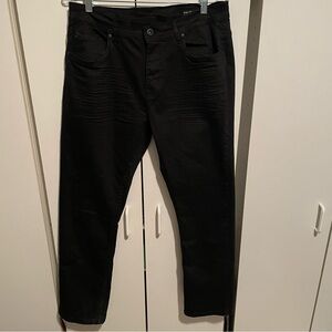 Six Lincoln New York Men’s  Slim Black Jeans 34/30 Slim Fit
